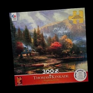 Thomas Kinkade "The End Of A Perfect Day" 300-Piece Puzzle - Red, Green, Blue